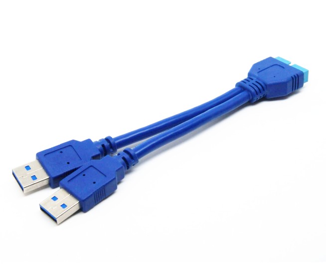 USB 3.0 IDC 20P M TO AM*2（A12-0206X XXX-D0）