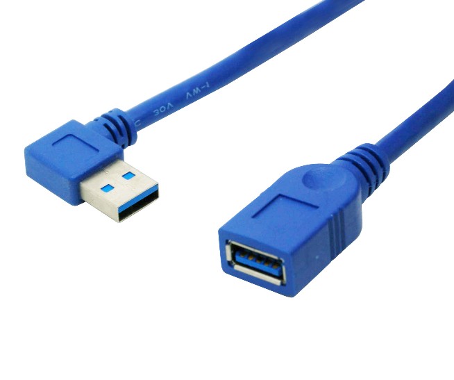 195-USB 3.0 AM 90°-USB 3.0 AF CABLE